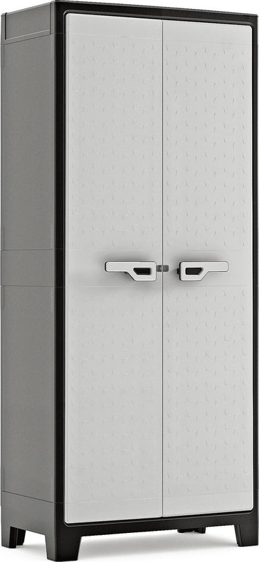 Keter titan hoge kast - 4 planken - 80x44x182cm - zwart grijs