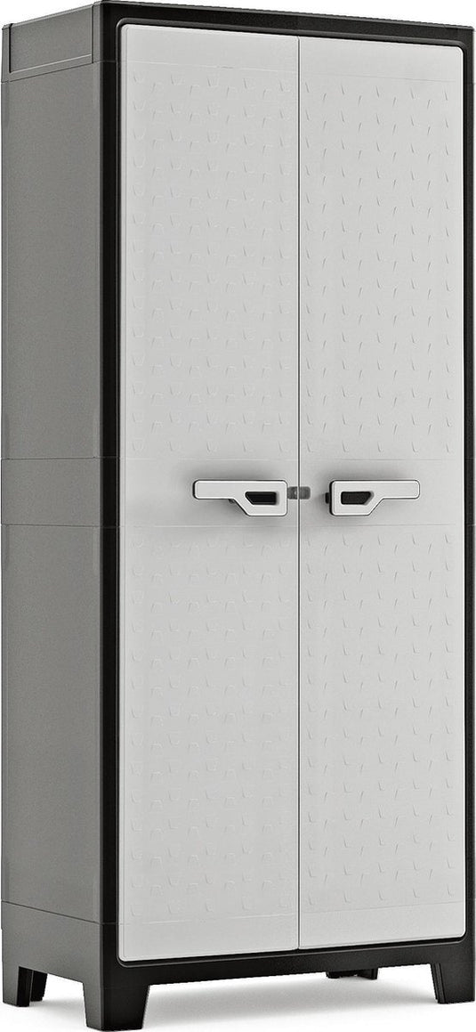 Keter titan hoge kast - 4 planken - 80x44x182cm - zwart grijs