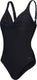 Speedo shaping cross knot 1 piece dames sportbadpak - corrigerend badpak dames - zwempak dames met uitneembare cups - sportbadpak dames met hartvormige halslijn en verstelbare bandjes - zwart - 38