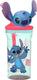 Stor disney's stitch drinkbeker met rietje – 360 ml – herbruikbaar – met 3d-figuur – bpa-vrij – tumbler voor kinderen vanaf 4 jaar – transparant groen