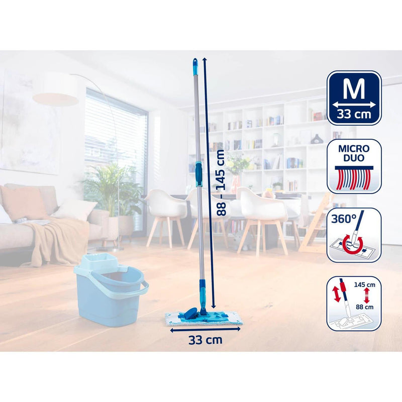 Load image into Gallery viewer, Leifheit powerclean vloerwisser m 33cm met telescoopsteel 88-145cm
