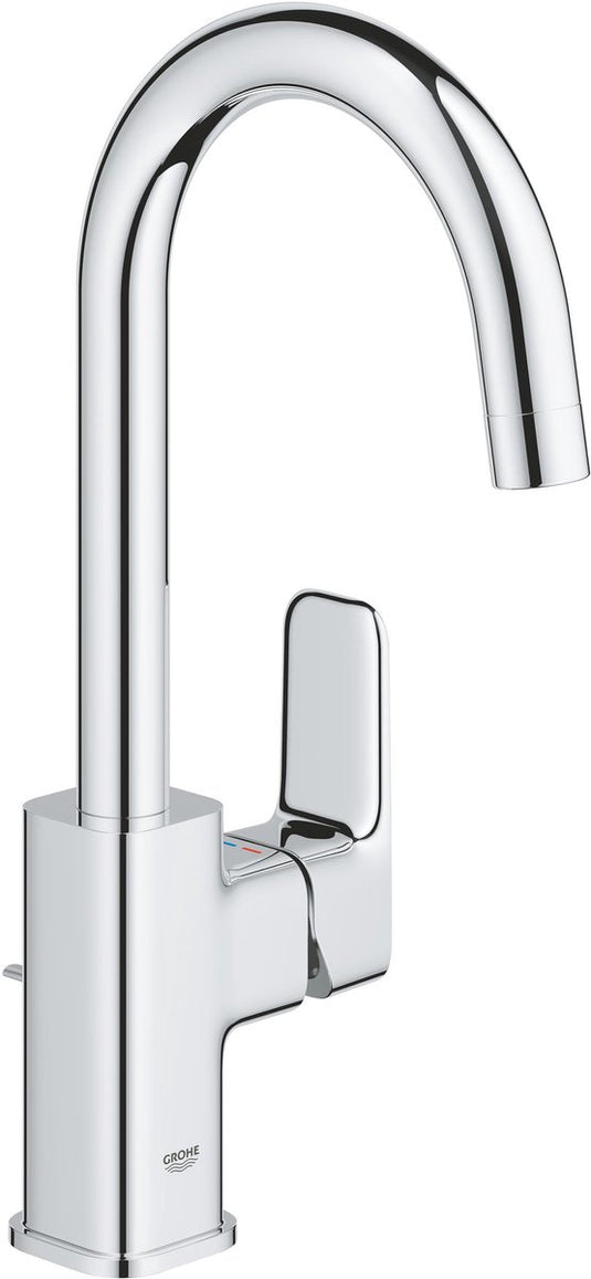 Grohe dice l-size wastafelmengkraan – met trekwaste – energiebesparend (es) – draaibare uitloop – chroom