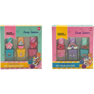 Load image into Gallery viewer, Create it! candy nagellak incl 3 ringen | 6 stuks

