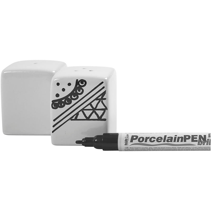 Afbeelding laden in galerijviewer, Https: www.cchobby.nl zout-peper-set-h-6-cm-afm-5x5-cm-glossy-wit-6-set-1-doos
