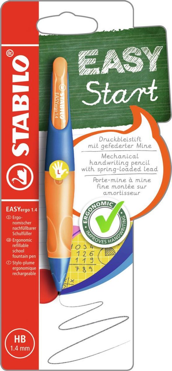 Load image into Gallery viewer, Stabilo easyergo 1.4 - ergonomisch vulpotlood - linkshandig - neon oranje
