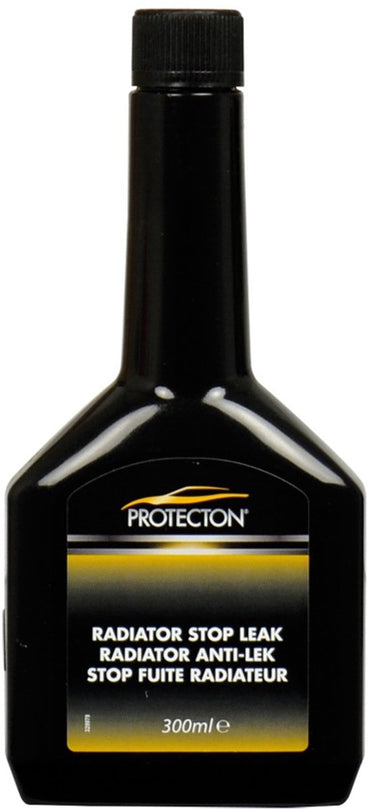 Protecton radiator anti-lek - repareert en beschermt het koelvloeistofsysteem - snelle effectieve oplossing bij koelvloeistoflekkages - dicht blijvend af - onschadelijk voor rubber slangen pakkingen - 300ml