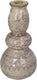 Hd collection kandelaar stoneware zand 11x11x22cm