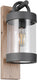 Trio sambesi - wandlamp - hout element - excl. 1x e27 4 w - schemersensor - wandmontage - buitenverlichting - ip44