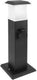 Q-link exin tuinpaal met lamp 2contactdoos ip44 ra zwart