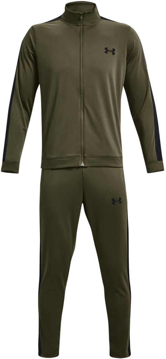Under armour ua rival knit track suit-grn heren trainingspak - marine od groen - zwart