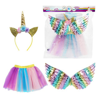 Overige merken verkleed speelset eenhoorn 3-delig | 3 stuks