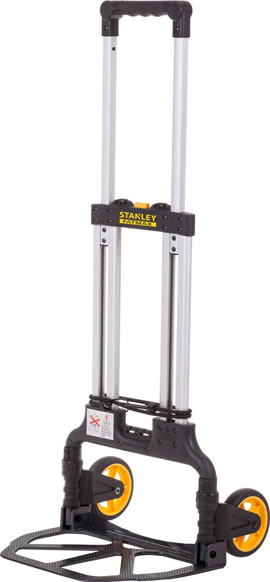 Stanley opvouwbare steekwagen fxwt-705 - max. 70kg - 41 x 40 x 104 cm - banden voor elk terrein - zwart zilver