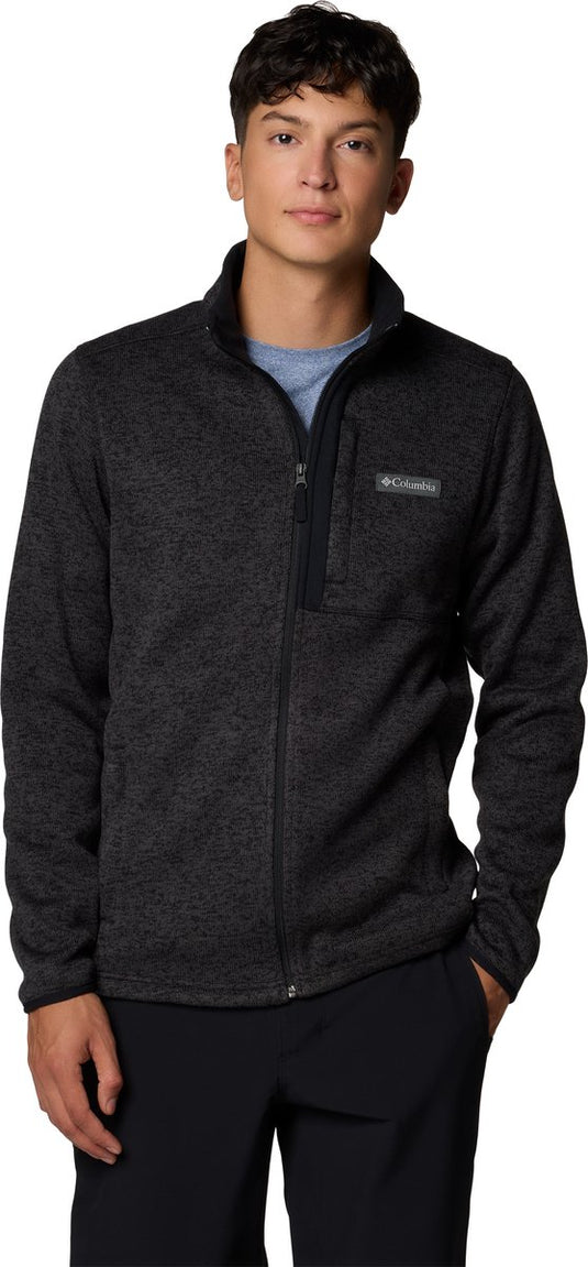 Columbia sweater weather™ full zip men's outdoorvest - black heather - maat xxl