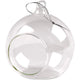 Creativ company glas ornament met opening, d: 8 cm, 6 stuks
