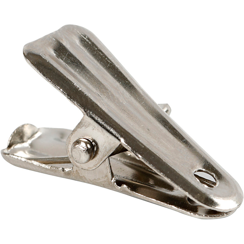 Afbeelding laden in galerijviewer, Https: www.cchobby.nl deco-knijpers-l-27-mm-b-14-mm-zilver-10-stuk-1-doos
