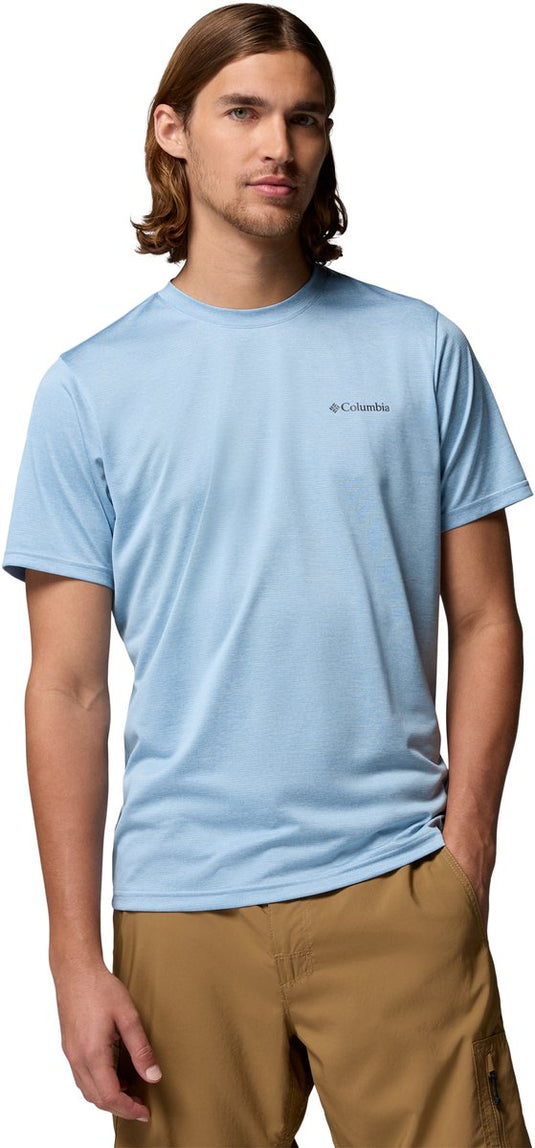Columbia hike™ crew heren outdoorshirt - ripple blue heather