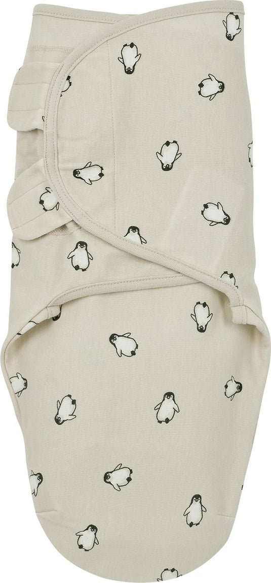 Meyco baby penguin swaddle inbakerdoek - soft sand - 4-6 maanden - 1.0 tog