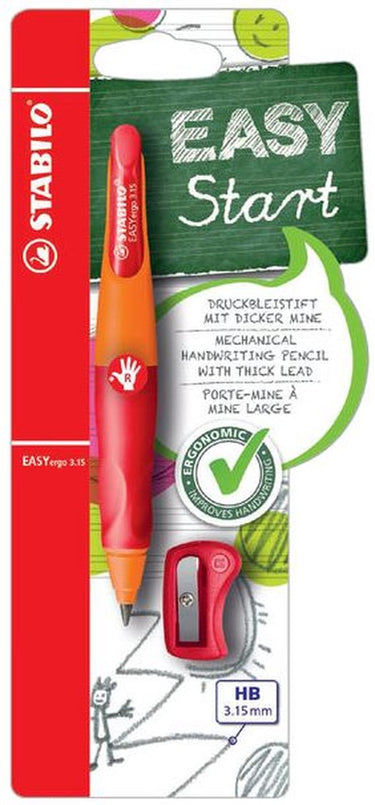 Stabilo vulpotlood easyergo hb 3.15mm rechts or rd | 5 stuks