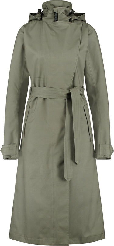 Agu trench coat long regenjas urban outdoor dames - groen - s