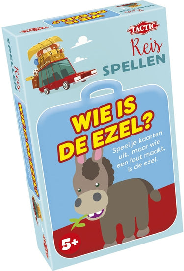Tactic wie is de ezel? – bordspel – compacte editie – snel en hilarisch familiespel – vanaf 5 jaar – 2 tot 8 spelers