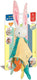 Clementoni knuffeldoekje konijn soft cuddles - knuffeldoek met voeldetails - wasbaar kraamcadeau jongen of meisje - baby comforter vanaf 0 maanden