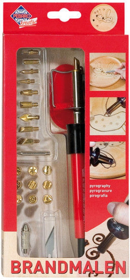 Pebaro houtbrander set deluxe 20 opzetstukken