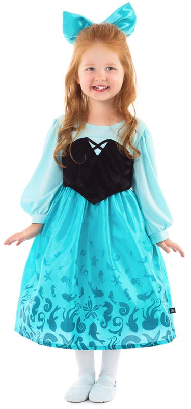 Little adventures - mermaid day - jurk met strik – maat 98-104