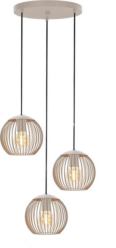 Eglo lindero hanglamp - e27 - ø 46.5 cm - zandkleur beige