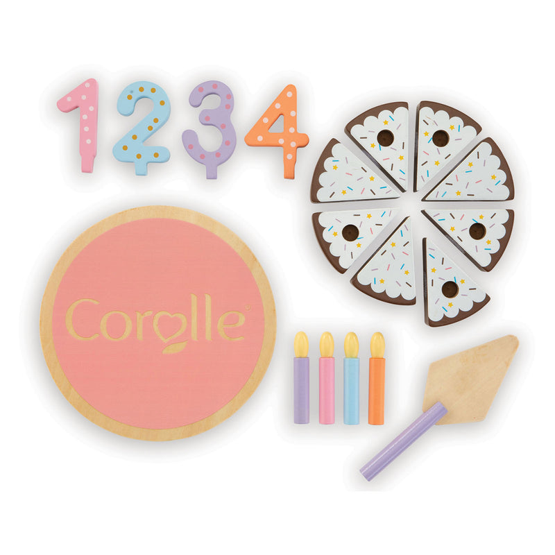 Load image into Gallery viewer, Corolle Houten Verjaardagstaart
