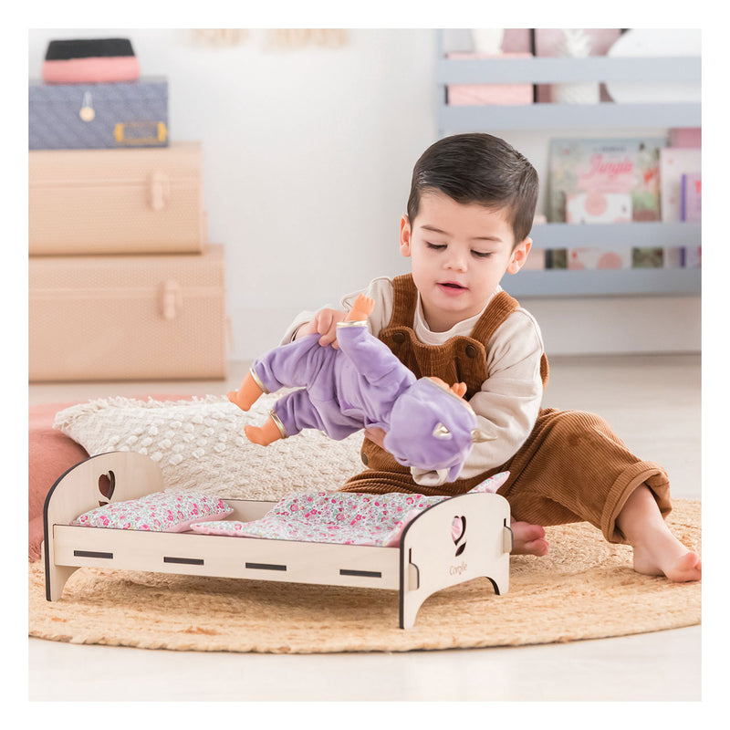 Load image into Gallery viewer, Corolle - houten poppenbed floral
