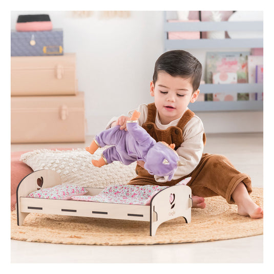 Corolle - houten poppenbed floral