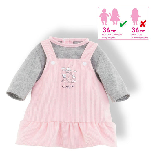Corolle mon grand poupon - poppenjurk met shirt, 36cm
