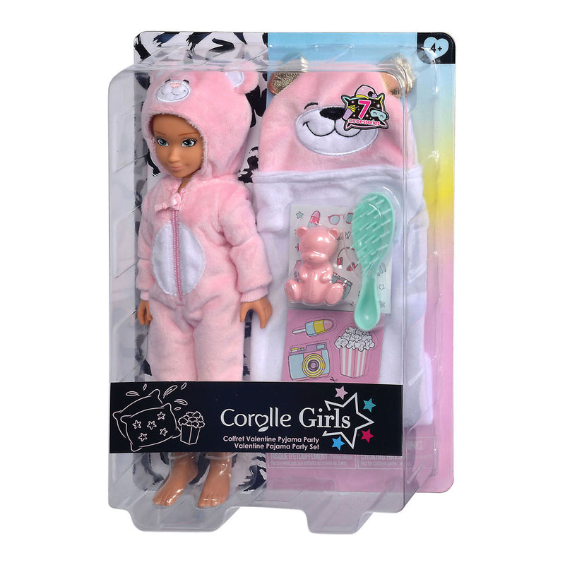 Load image into Gallery viewer, Corolle girls - modepop valentine pyjama party set
