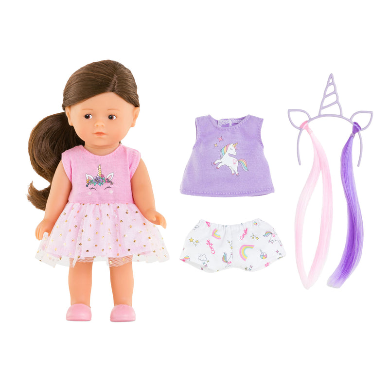 Load image into Gallery viewer, Corolle pop eenhoorn romy 20cm - mini corolline speelset met accessoires.
