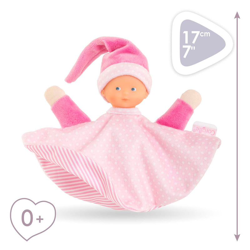 Load image into Gallery viewer, Corolle knuffeldoek roze - tidoudou babydoekje 17cm voor baby's.
