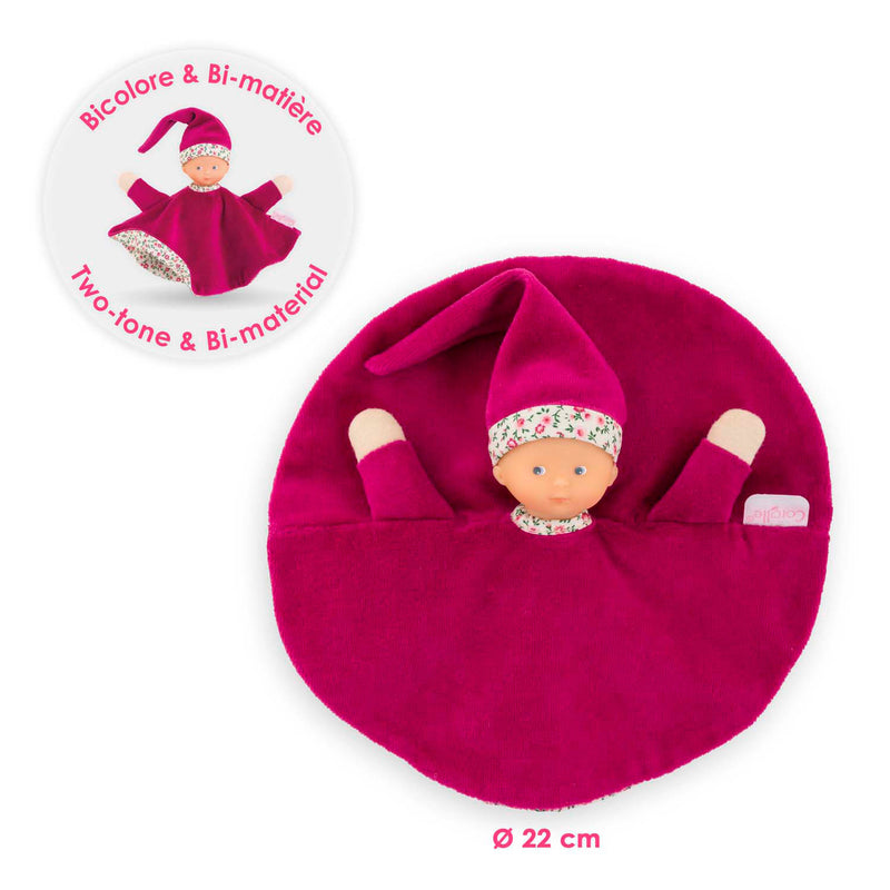 Load image into Gallery viewer, Corolle knuffeldoek roze grenadine baby knuffelpopje 17cm zacht speelgoed.
