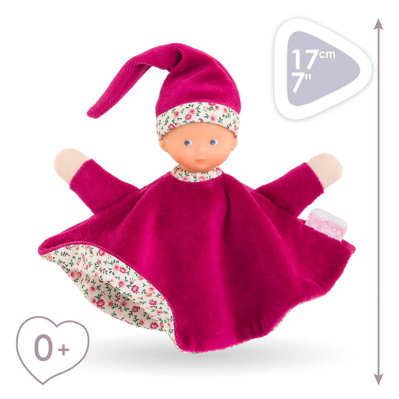 Load image into Gallery viewer, Corolle knuffeldoek roze grenadine baby knuffelpopje 17cm zacht speelgoed.
