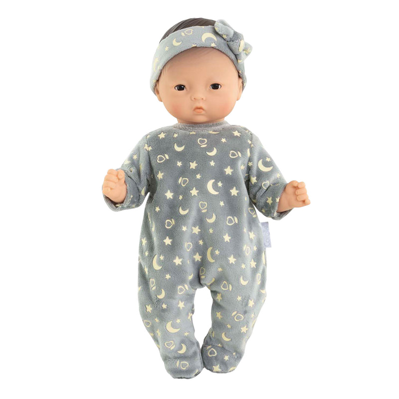 Load image into Gallery viewer, Corolle poppen pyjama en hoofdband 30cm - glow in the dark babypop kleding.
