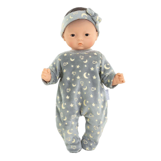 Corolle poppen pyjama en hoofdband 30cm - glow in the dark babypop kleding.