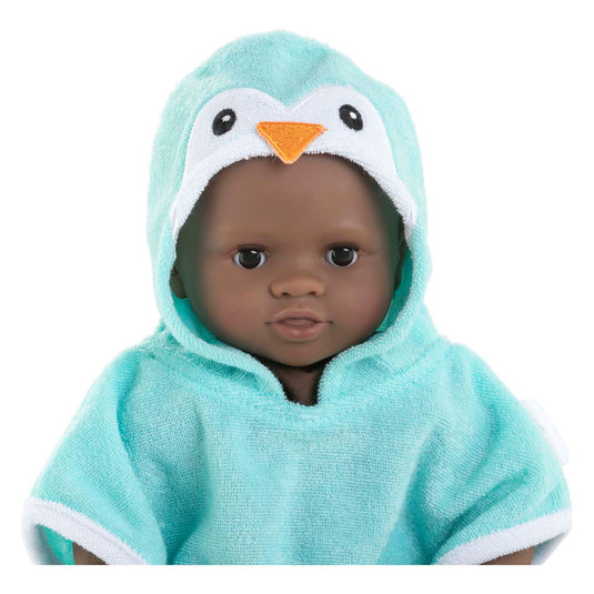 Corolle badcape voor babypop - pinguin, 30cm