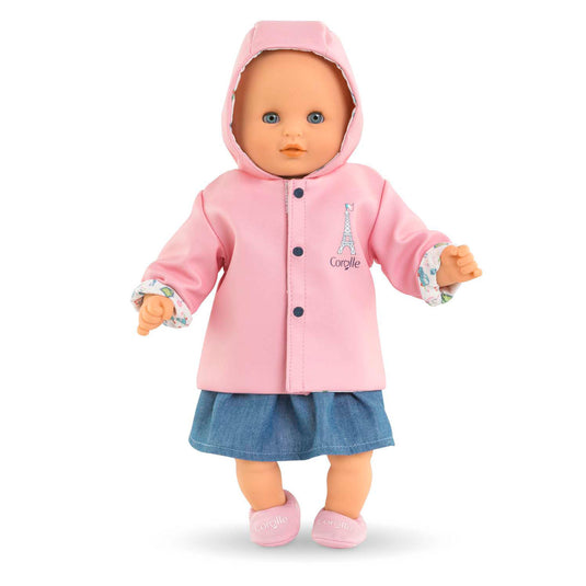 Corolle omkeerbare regenjas voor babypop, 30cm