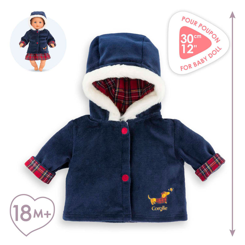 Afbeelding laden in galerijviewer, Corolle babypop jas - holidays poppenkleding 30cm winterjas.
