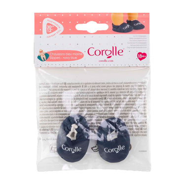 Corolle babypop slippers marineblauw - poppenkleding 30cm.