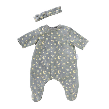 Corolle poppen pyjama glitter in het donker en haarband, 36cm