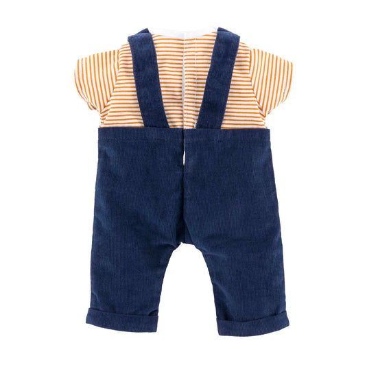 Corolle t-shirt en marineblauw overall, 36cm