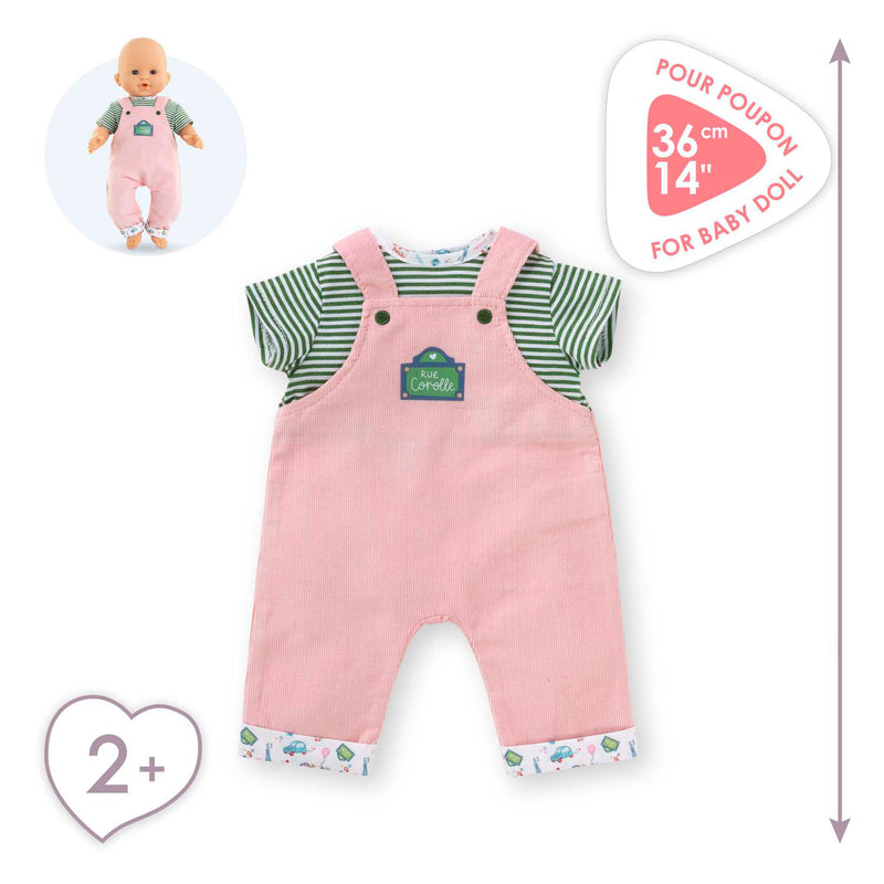Load image into Gallery viewer, Corolle t-shirt en overall voor babypop, 36cm
