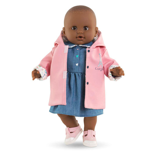 Corolle omkeerbare regenjas voor babypop, 36cm