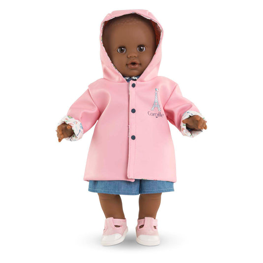 Corolle omkeerbare regenjas voor babypop, 36cm