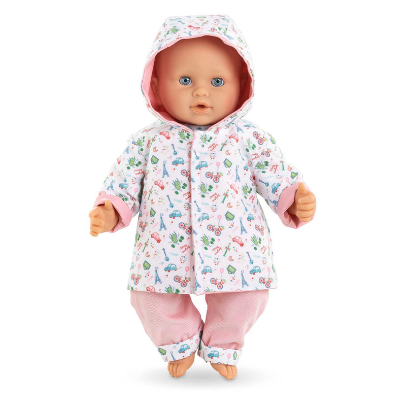 Load image into Gallery viewer, Corolle omkeerbare regenjas voor babypop, 36cm
