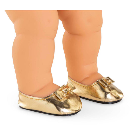 Corolle gouden ballet platte schoenen voor babypop, 36cm